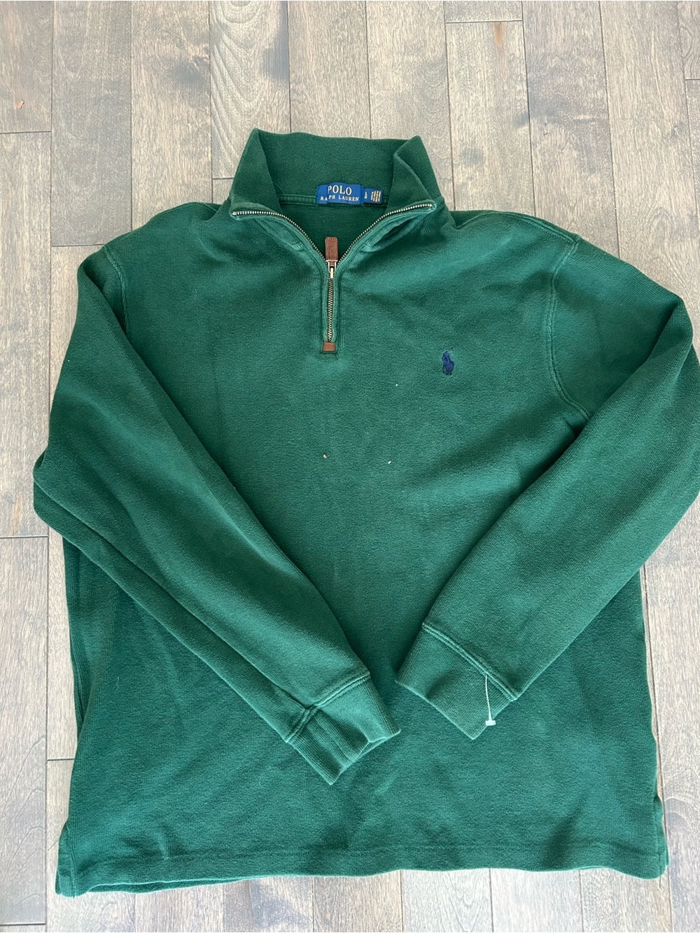 Polo by Ralph Lauren Dark Green Half-Zip Pullover Sweater